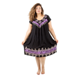 Vestido Dipa Negro con Morado