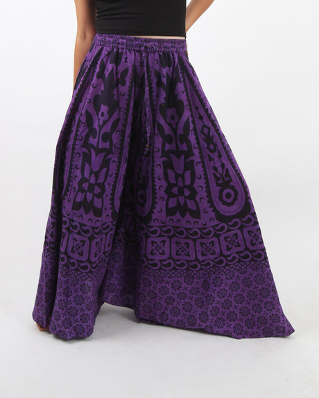 Pantalon Palazzo Morado Estampado negro