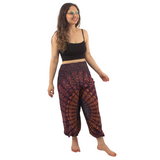 Pantalon Priya Morado conAmarillo