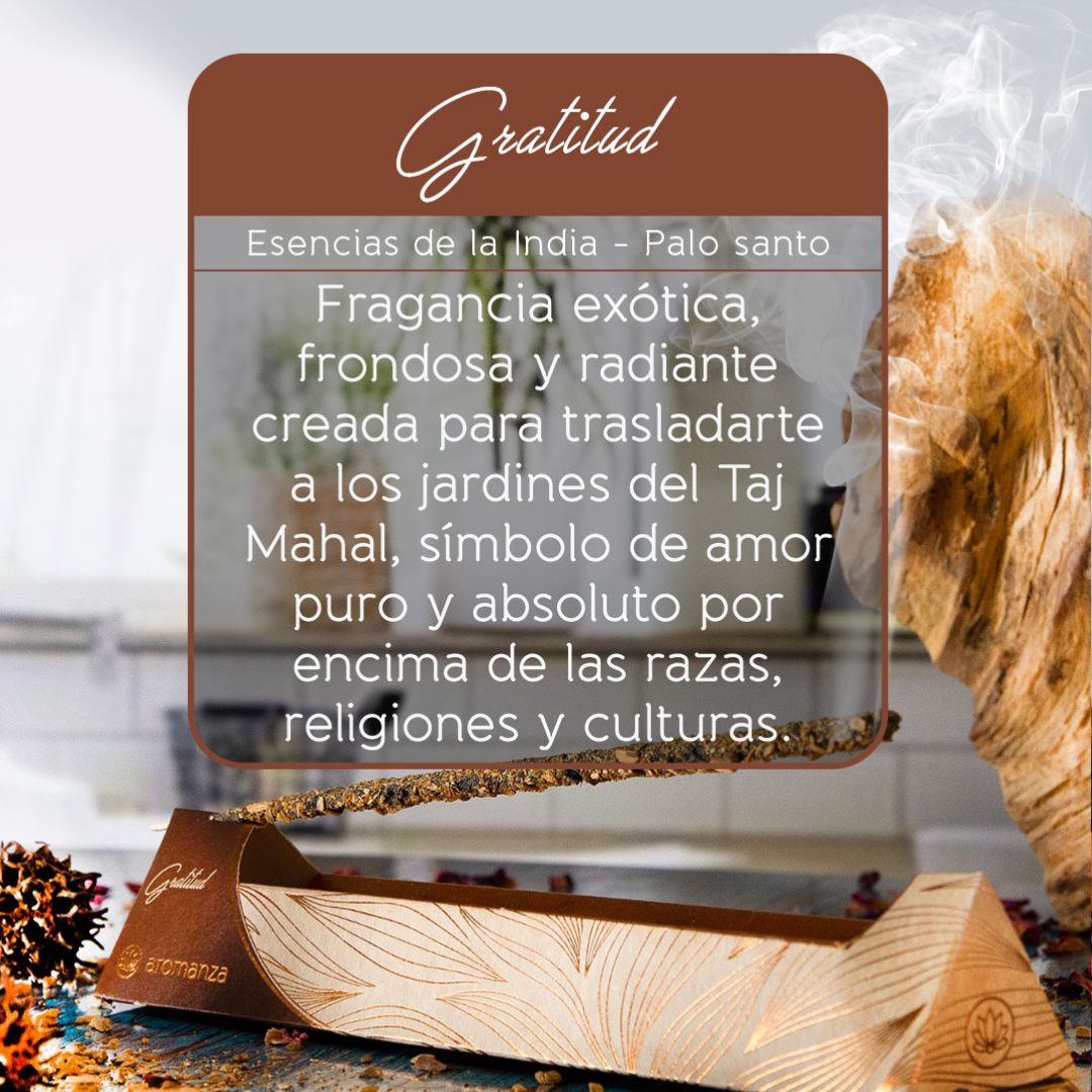 Sahumerio Blend Palo Santo Gratitud - Aromanza