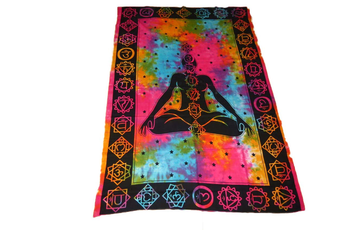 Cubrecama 1 plaza 7 chakras