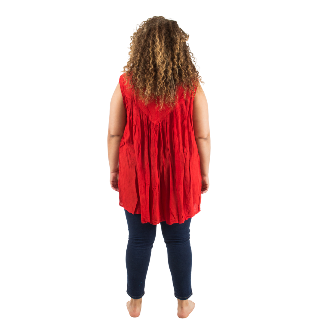 Blusa/Vestido Chalani Roja