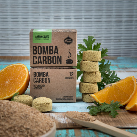 Bomba Carbón Sahumerio Citronella & Naranja - Sagrada Madre