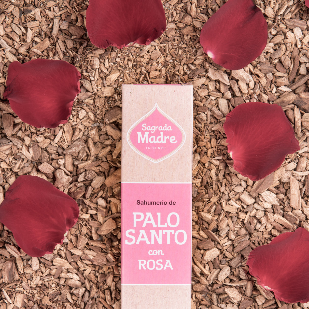 Varilla Sahumerio Palo Santo con Rosas - Sagrada Madre