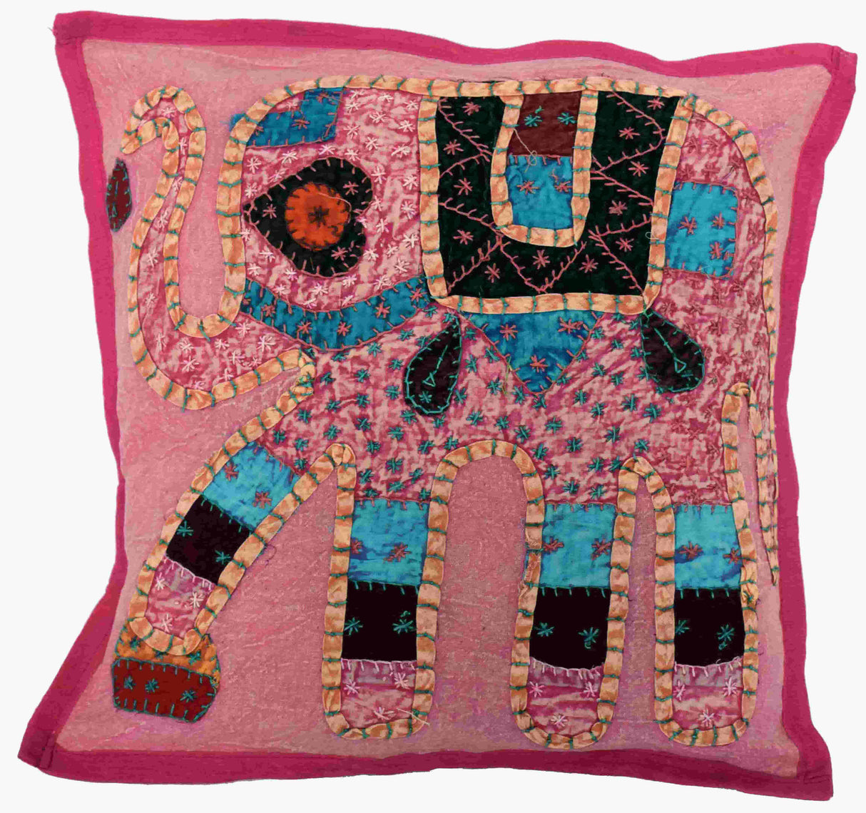 Fundas De Cojín Elefante Bordado - Rosado