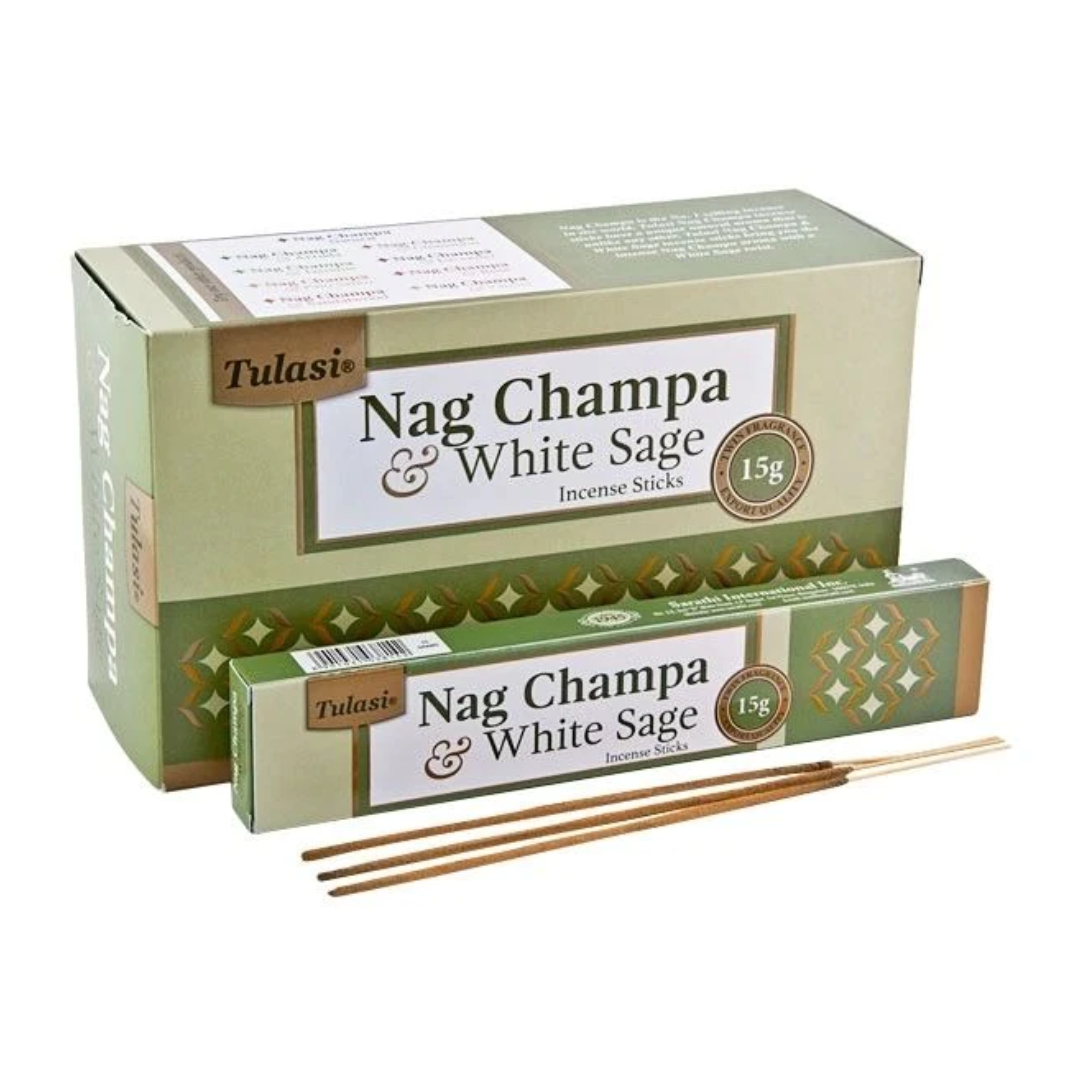 Incienso  Natural  Nag Champa Salvia Blanca - Tulasi