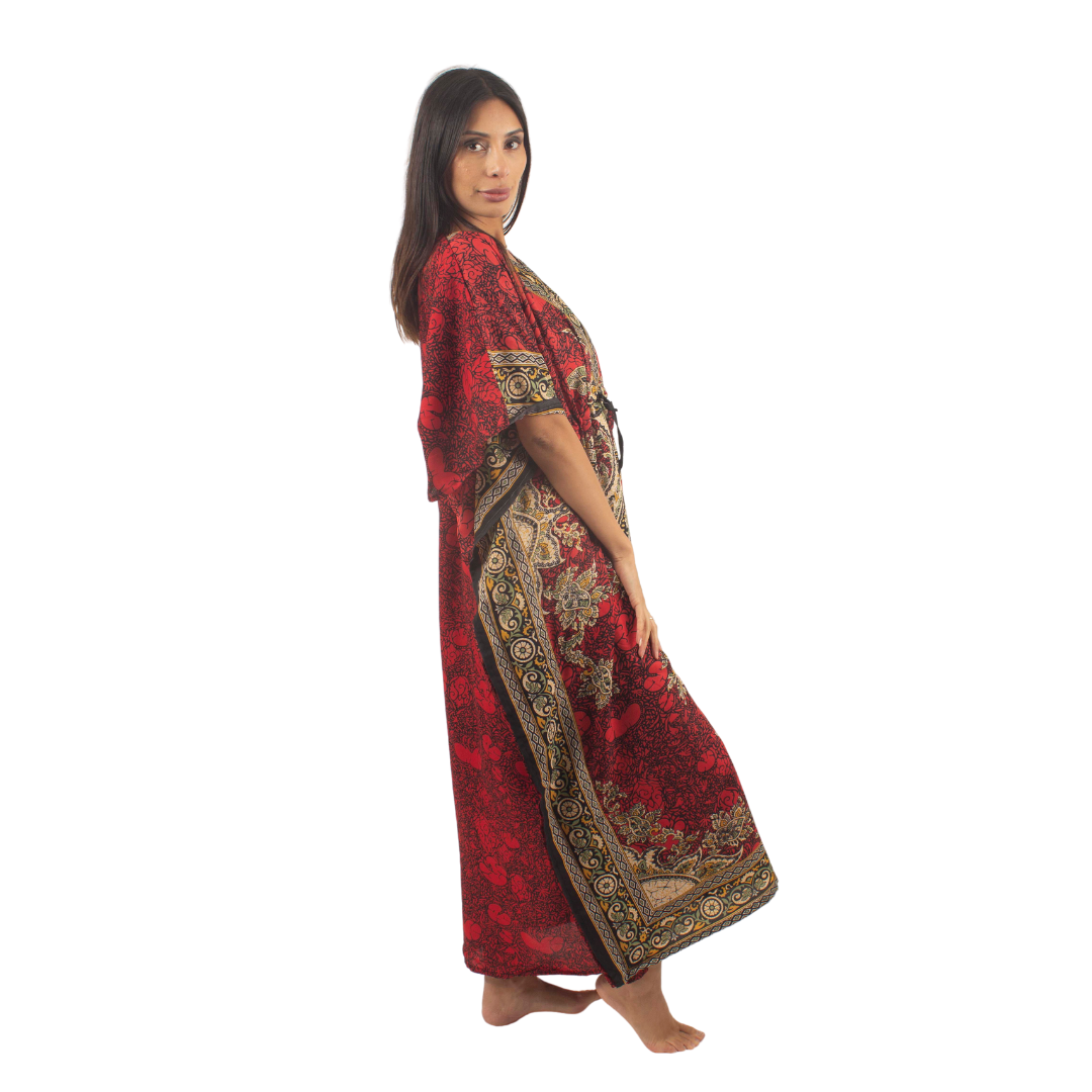 Vestido Kaftan Rojo