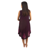 Vestido Kiara Morado con Rosa