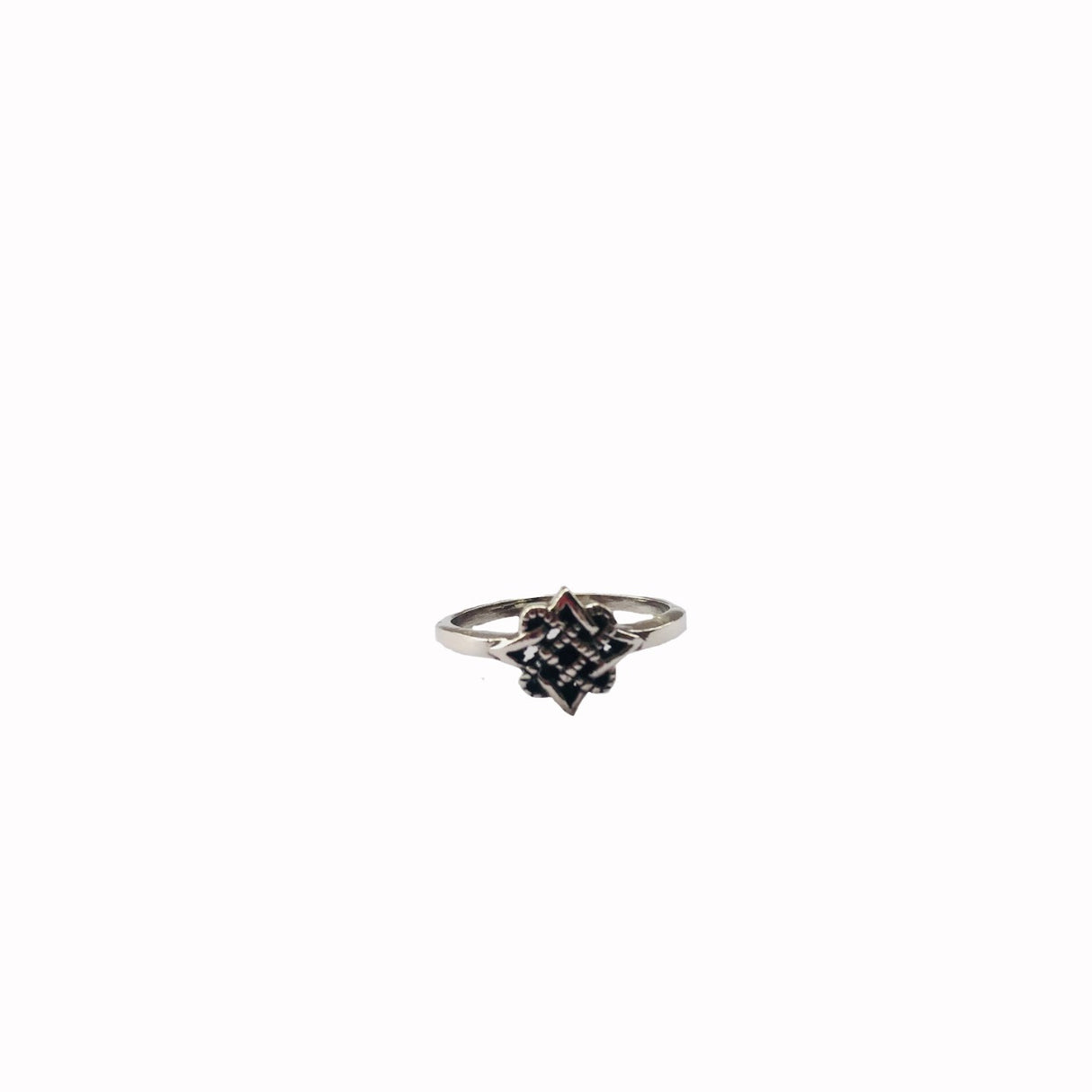 Anillo flor geometrica - Plata 925 - Talla 7