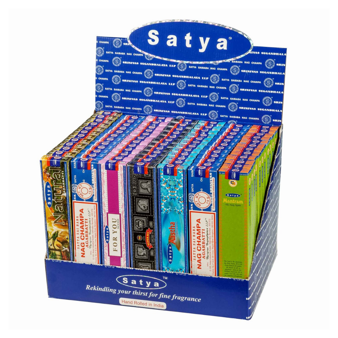 Incienso Satya Nag champa Pack 84 Unidades Display Popular