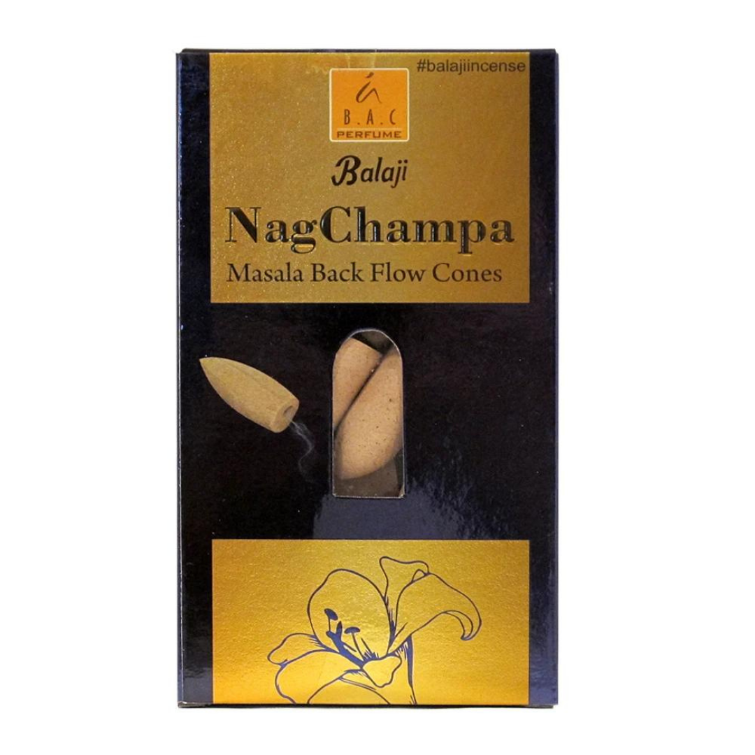 Incienso Cascada Nag Champa 10 Conos - Balaji