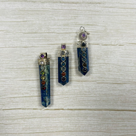 Colgante 7 Chakra con Punta Lapis Lazuli