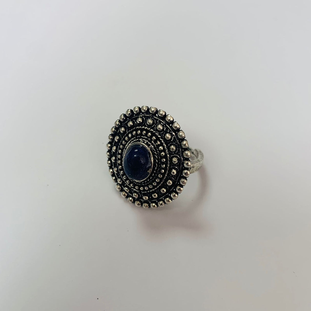 Anillo Tribal Silver Lapis Lazuli