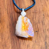 Colgante Piedra Calcita Naranja con Brillo