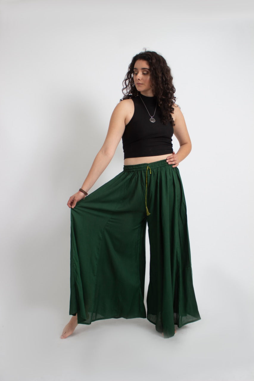 Pantalon Palazzo Verde