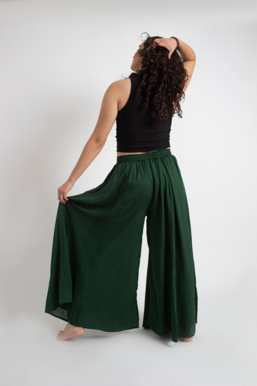 Pantalon Palazzo Verde