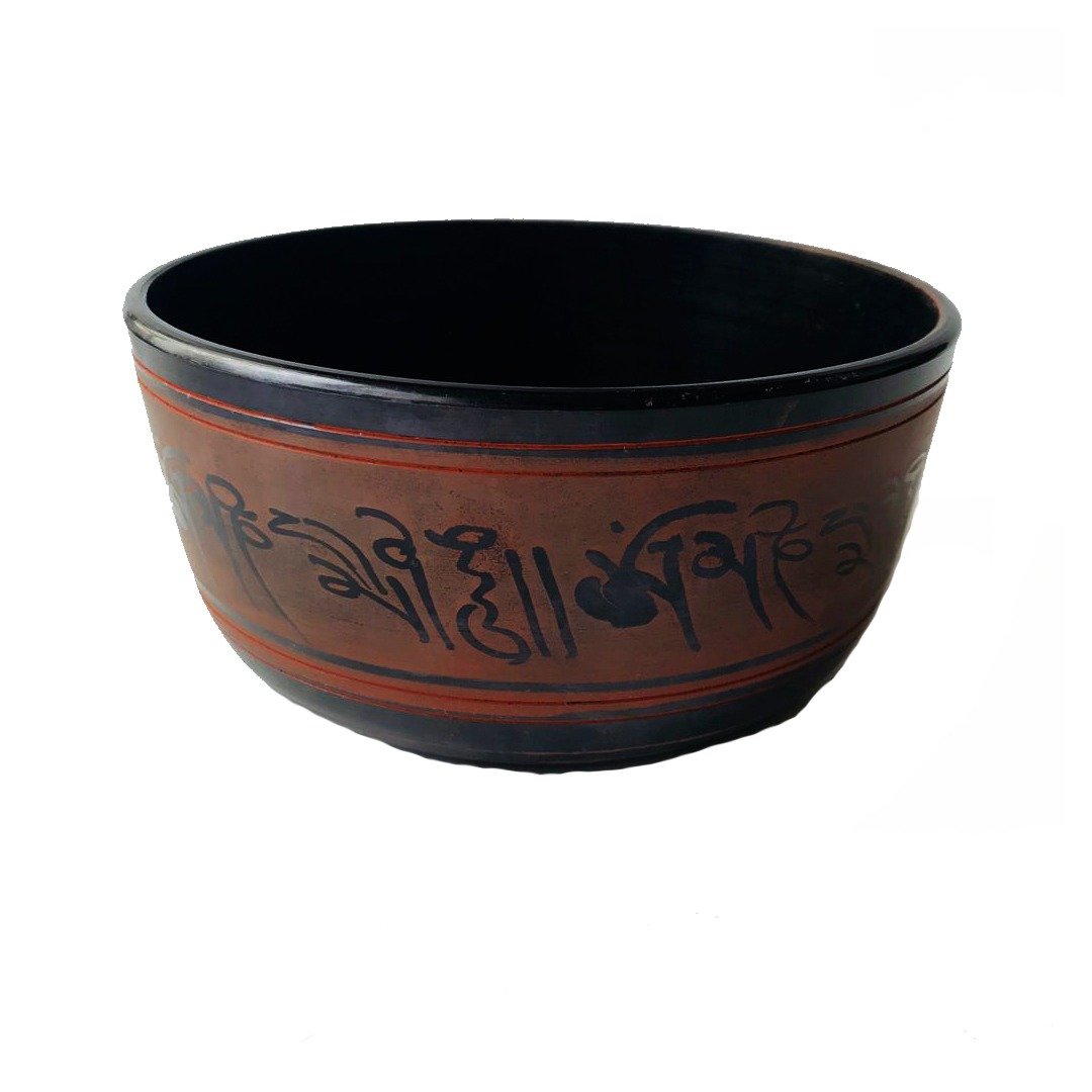 Cuenco Tibetano Burdeo 18 cm Nota MI