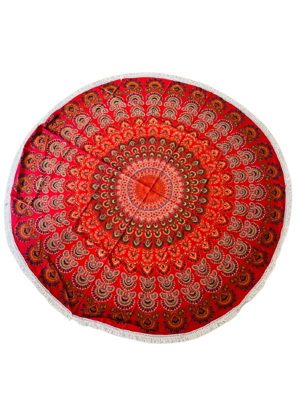 Pareo - Cubre cama mandala redondo Red Design