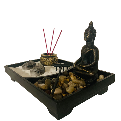 Jardin Zen Budda Meditando