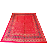 Cubrecama 2 Plaza Rojo Floral