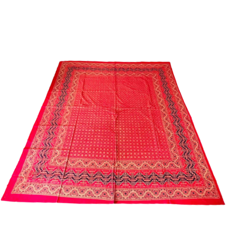 Cubrecama 2 Plaza Rojo Floral