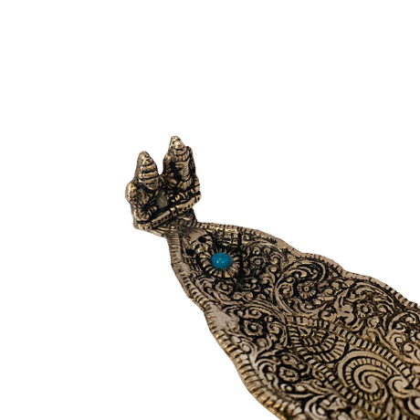 Porta Incienso de Aluminium Laxmi & Ganesha