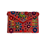 Cartera tipo sobre pequeña roja