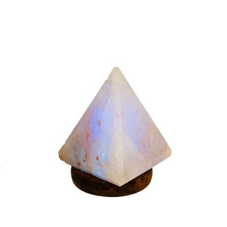 Lampara de Sal del Himalaya Pirámide Led Multicolor Mini