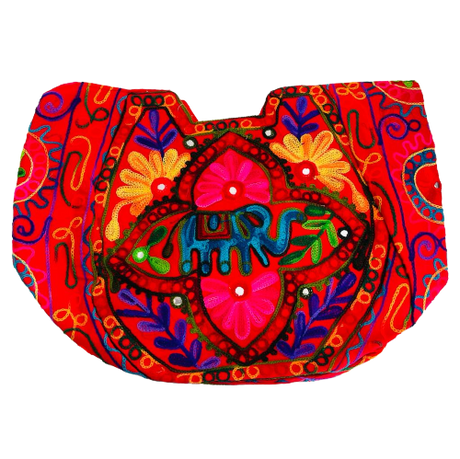 Bolso Playero Flor Elefante - Rojo