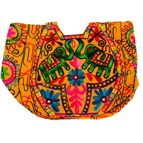 Bolso Playero Doble Elefante - Naranja Verde