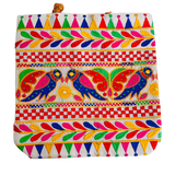 Cartera Bordado Hindú - Diseño Ave Blanco