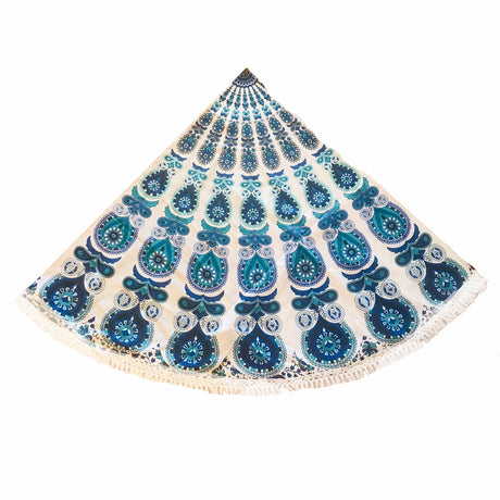 Pareo - Cubrecama Mandala Blue and White Design