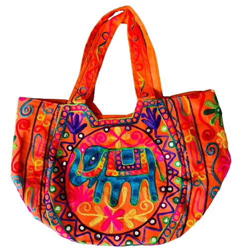 Bolso Playero Elefante Azul - Salmon