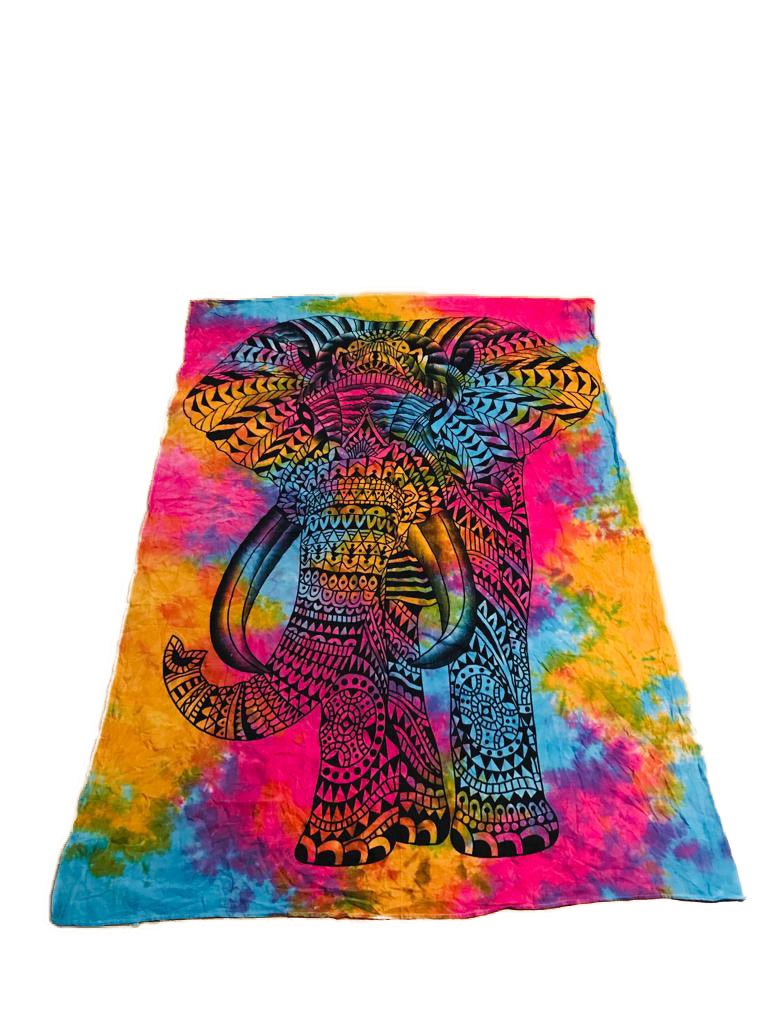 Cubrecama 1 plaza Elefante Multicolor