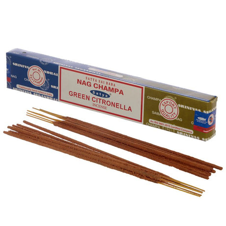 Incienso dúo Nag Champa y Green Citronella